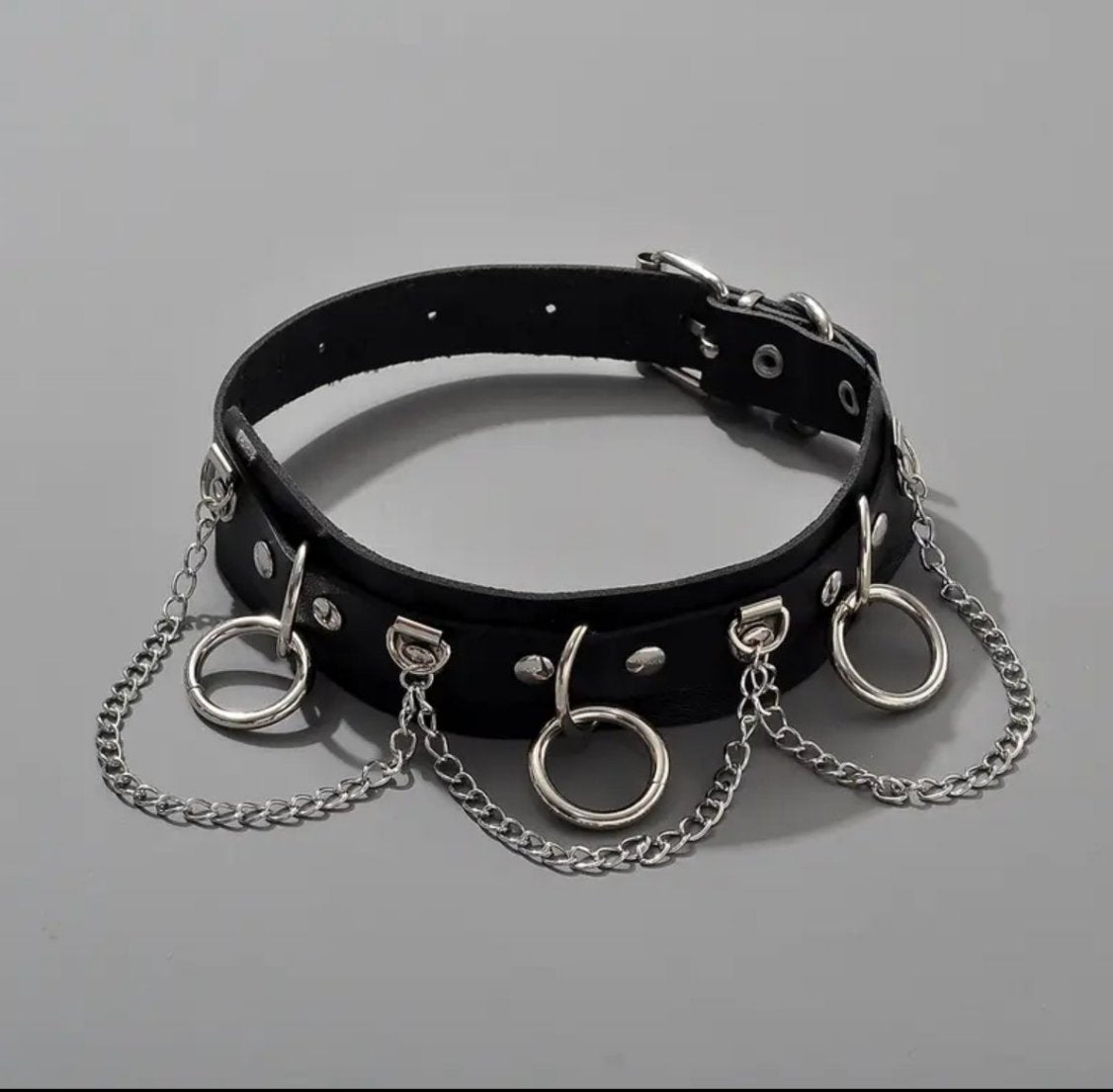 Black Biker Gothic Choker BDSM