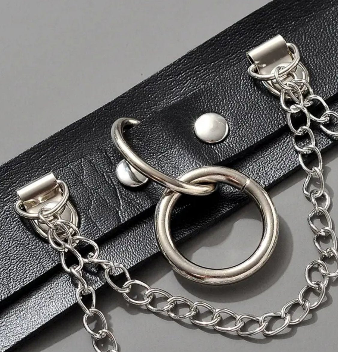 Black Biker Gothic Choker BDSM