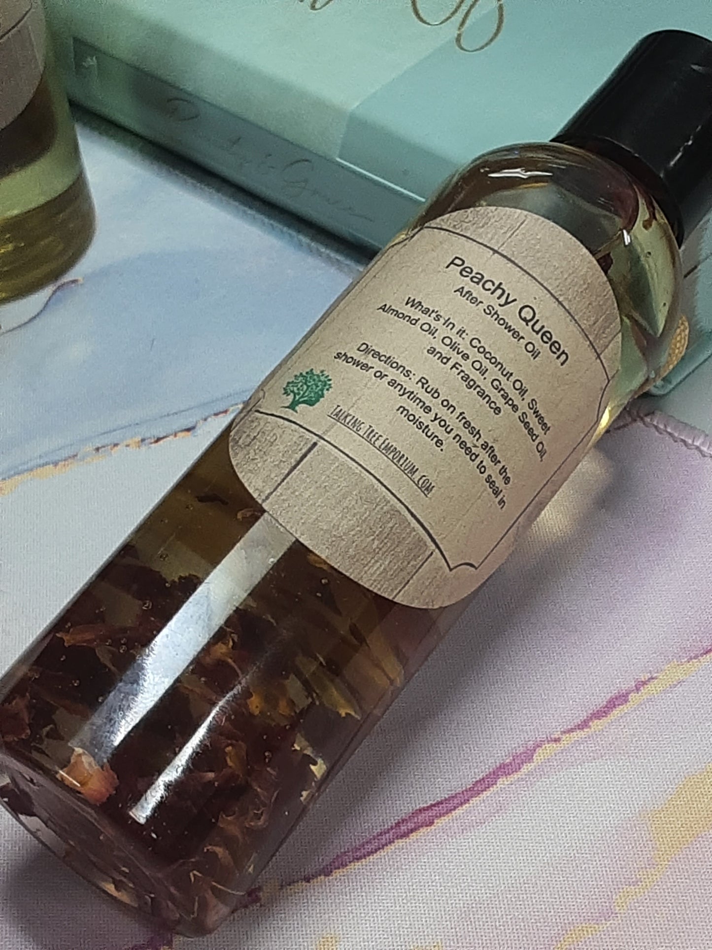 Handcrafted moisturizing body and massage oil