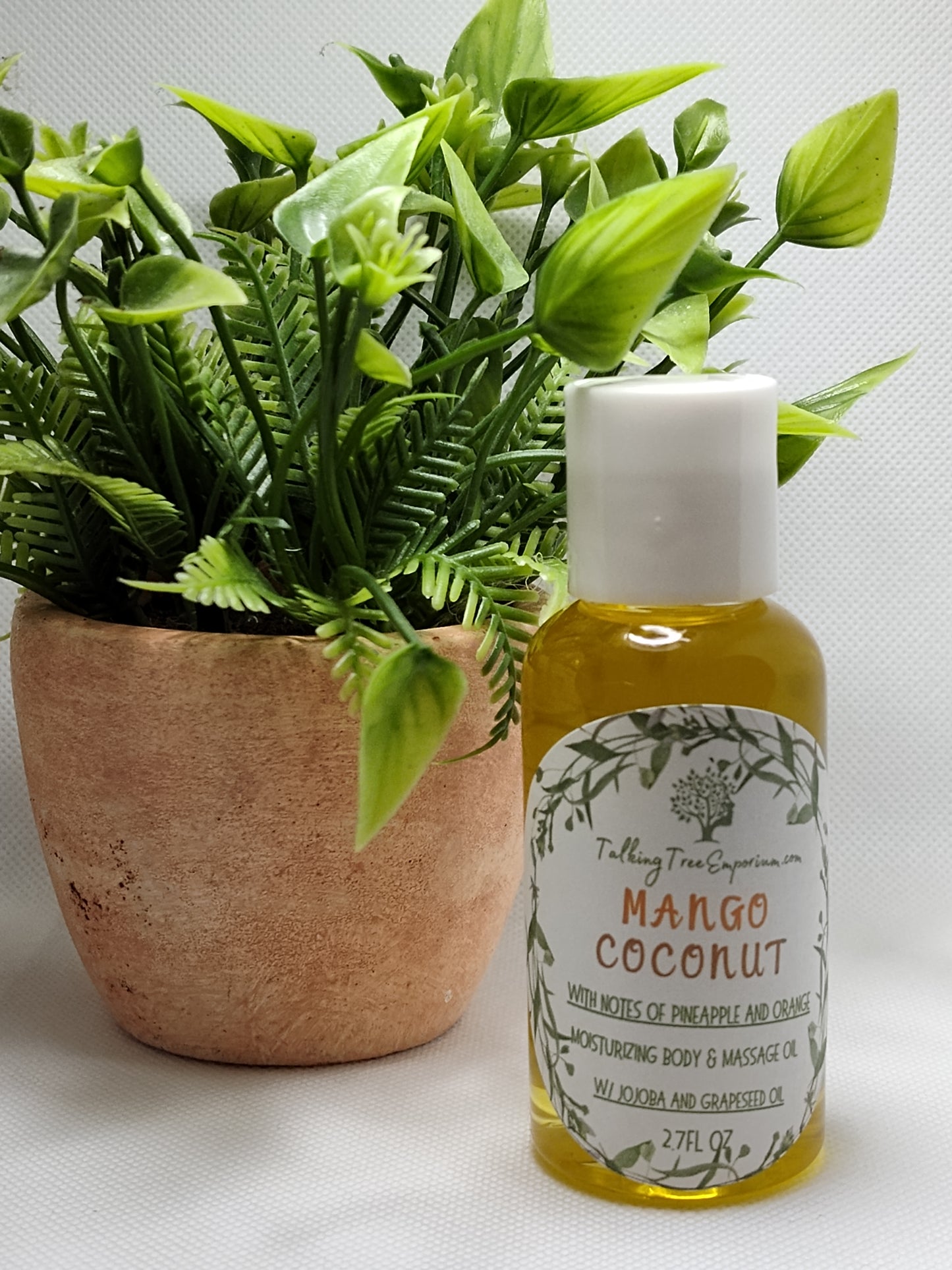 Handcrafted moisturizing body and massage oil