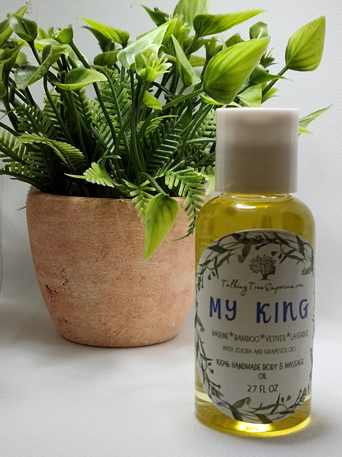 Handcrafted moisturizing body and massage oil