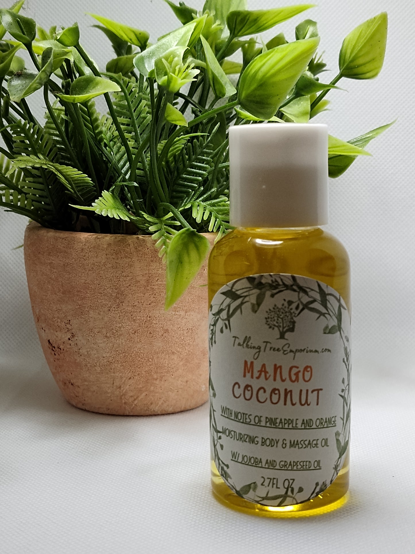 Handcrafted moisturizing body and massage oil