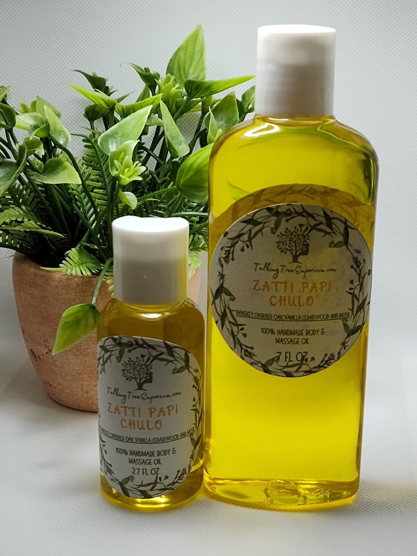 Handcrafted moisturizing body and massage oil