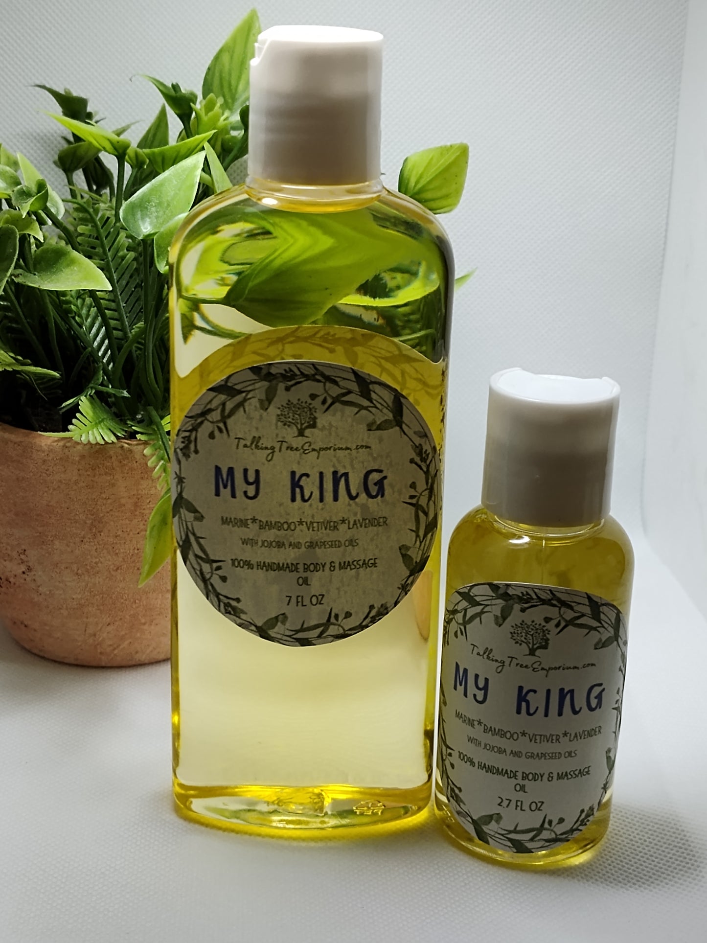 Handcrafted moisturizing body and massage oil