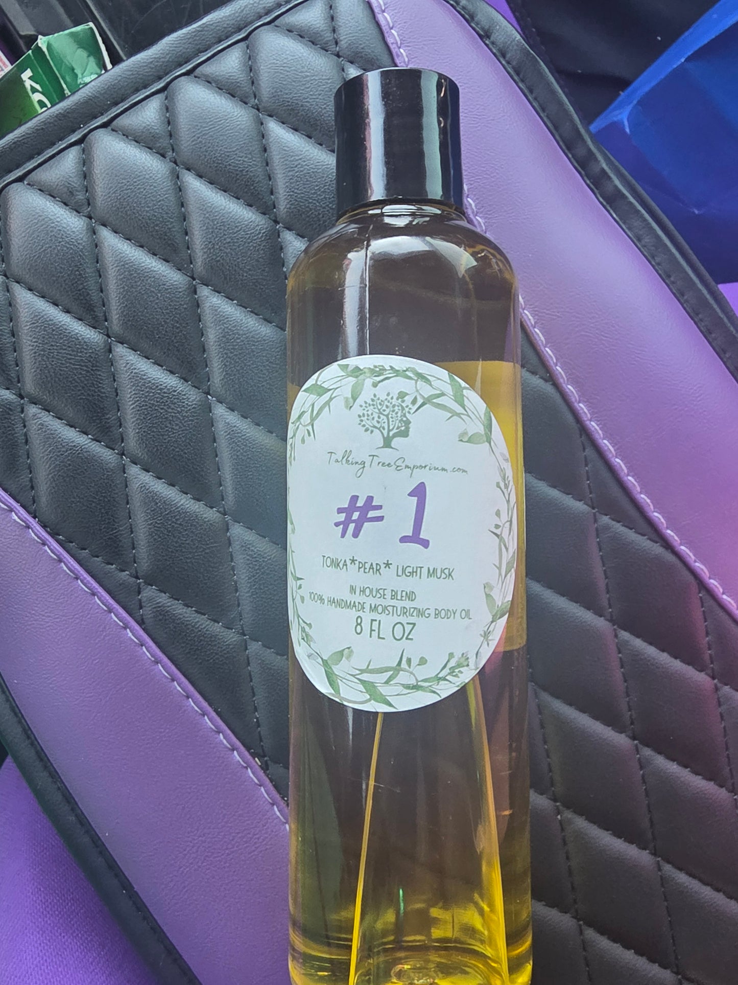 Handcrafted moisturizing body and massage oil