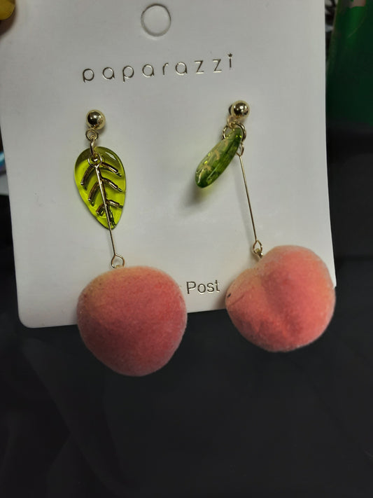 Peachy drop earrings