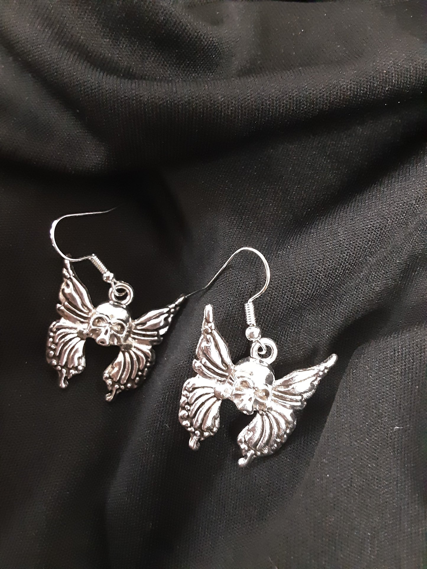 Skull Butterfly Earrings